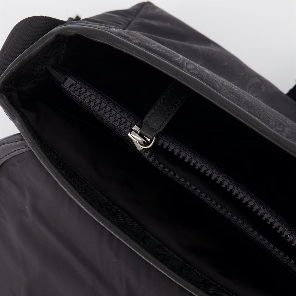 Borse a tracolla Sacoche en jacquard Neo Versace Nero Homme