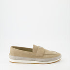 Mocassins Mocassins en suède Prada Beige Homme