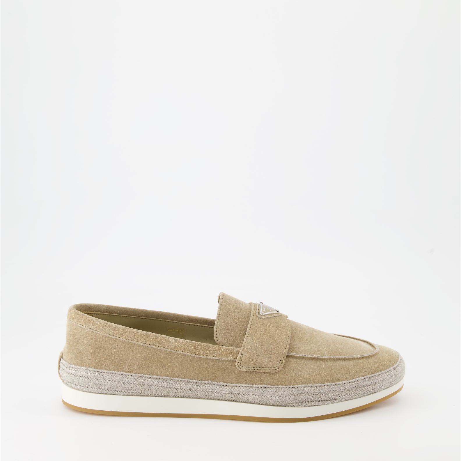 Mocassins Mocassins en suède Prada Beige Homme
