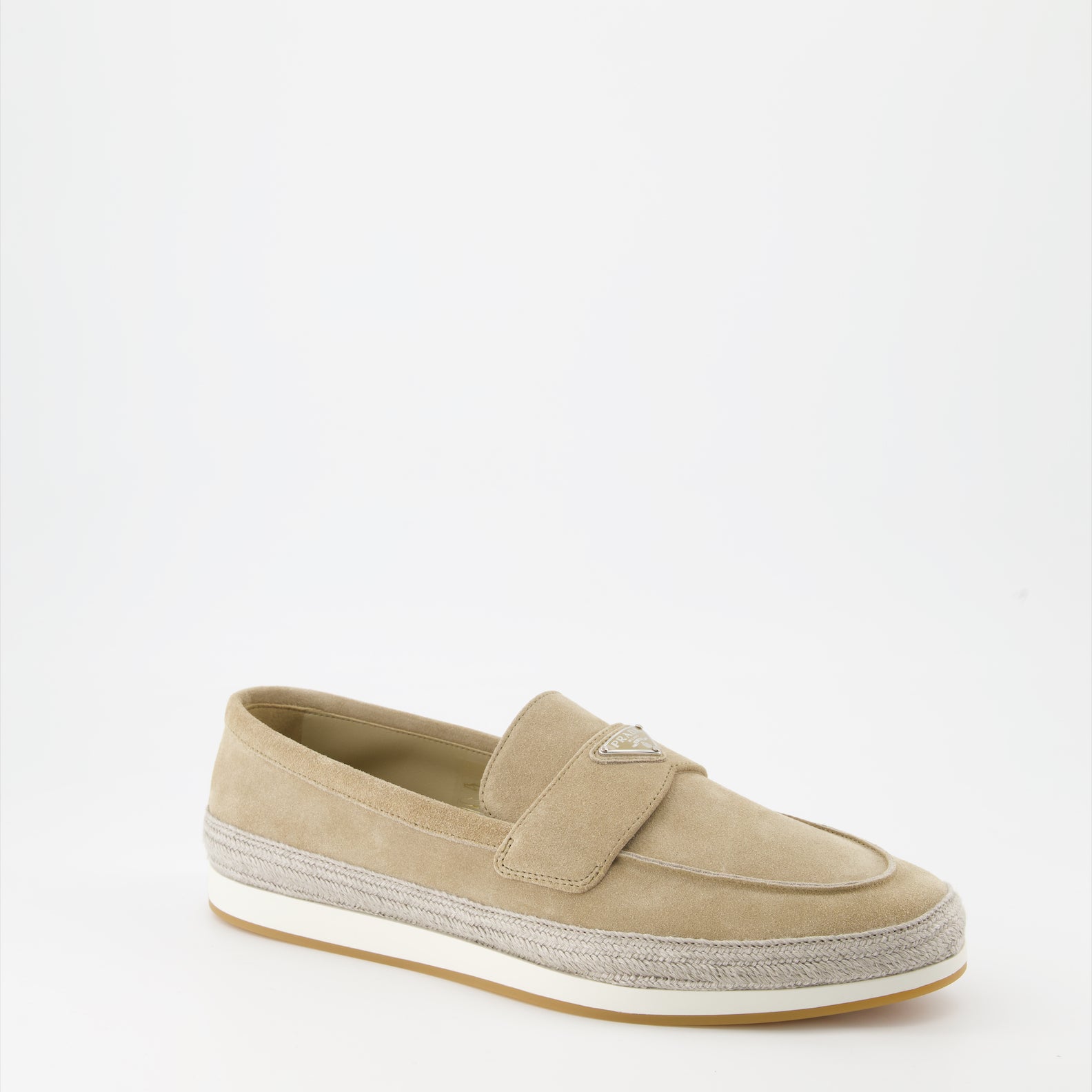 Mocassins Mocassins en suède Prada Beige Homme