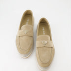 Mocassins Mocassins en suède Prada Beige Homme