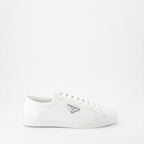 Baskets Baskets en cuir brossé Prada Blanc Homme