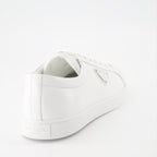 Baskets Baskets en cuir brossé Prada Blanc Homme