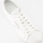 Baskets Baskets en cuir brossé Prada Blanc Homme