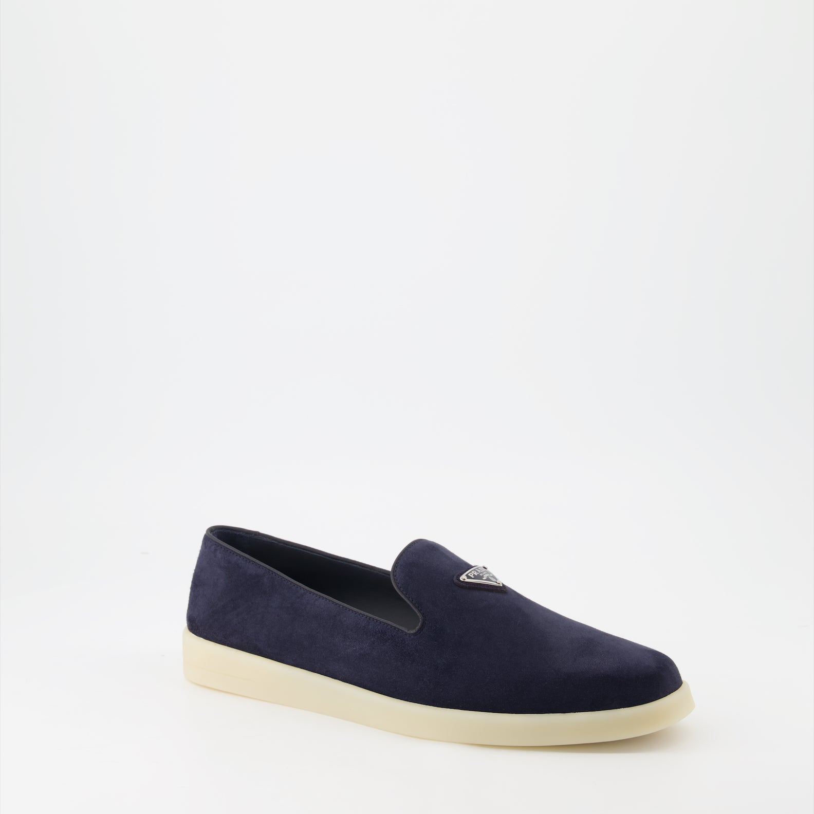 Mocassins Mocassins en velours Prada Bleu foncé Homme