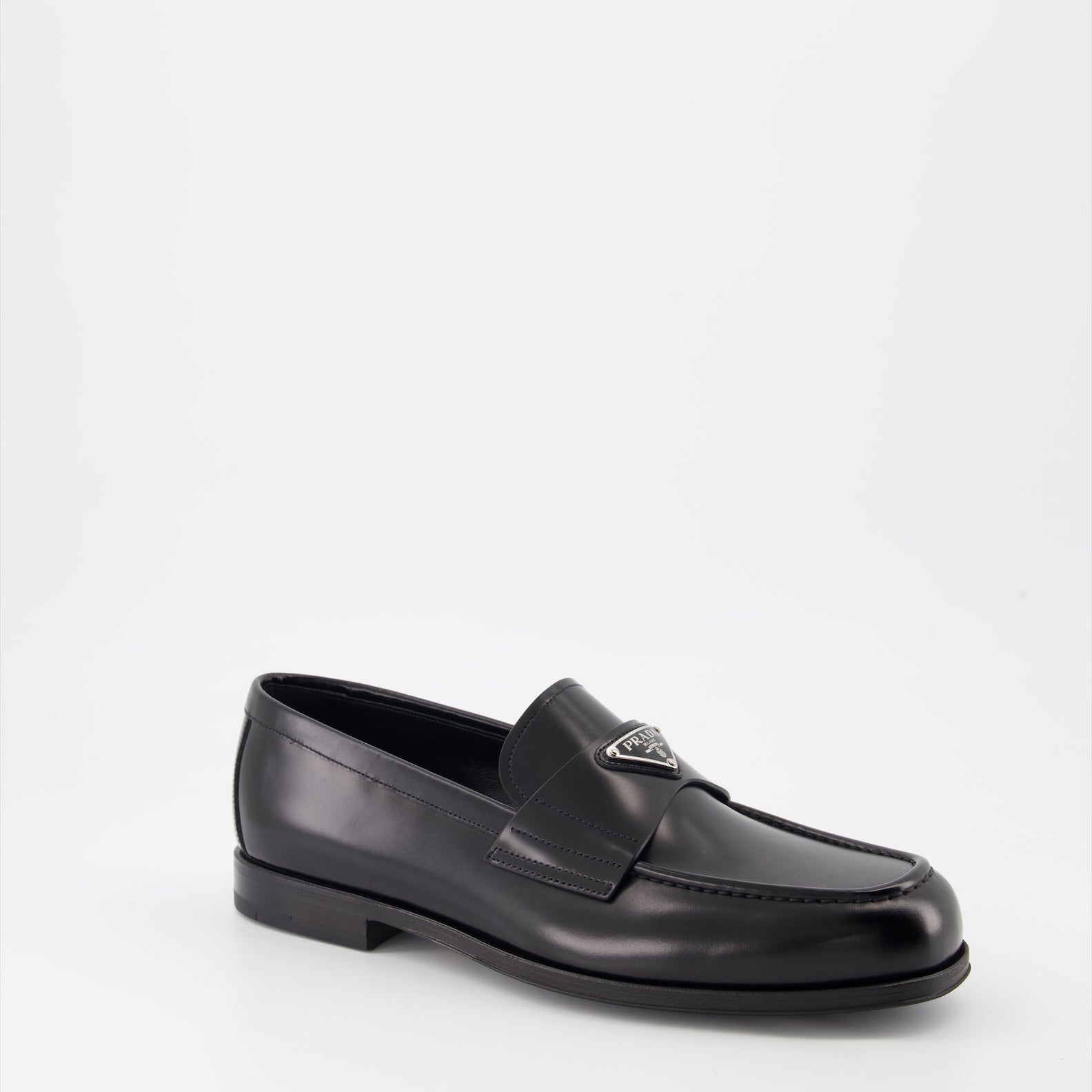 Mocassins Mocassins en cuir Prada Noir Homme