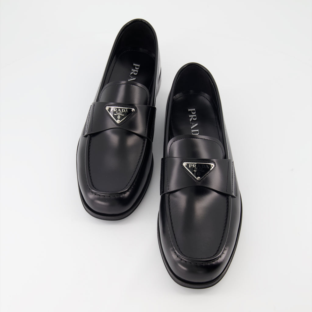 Mocassins Mocassins en cuir Prada Noir Homme