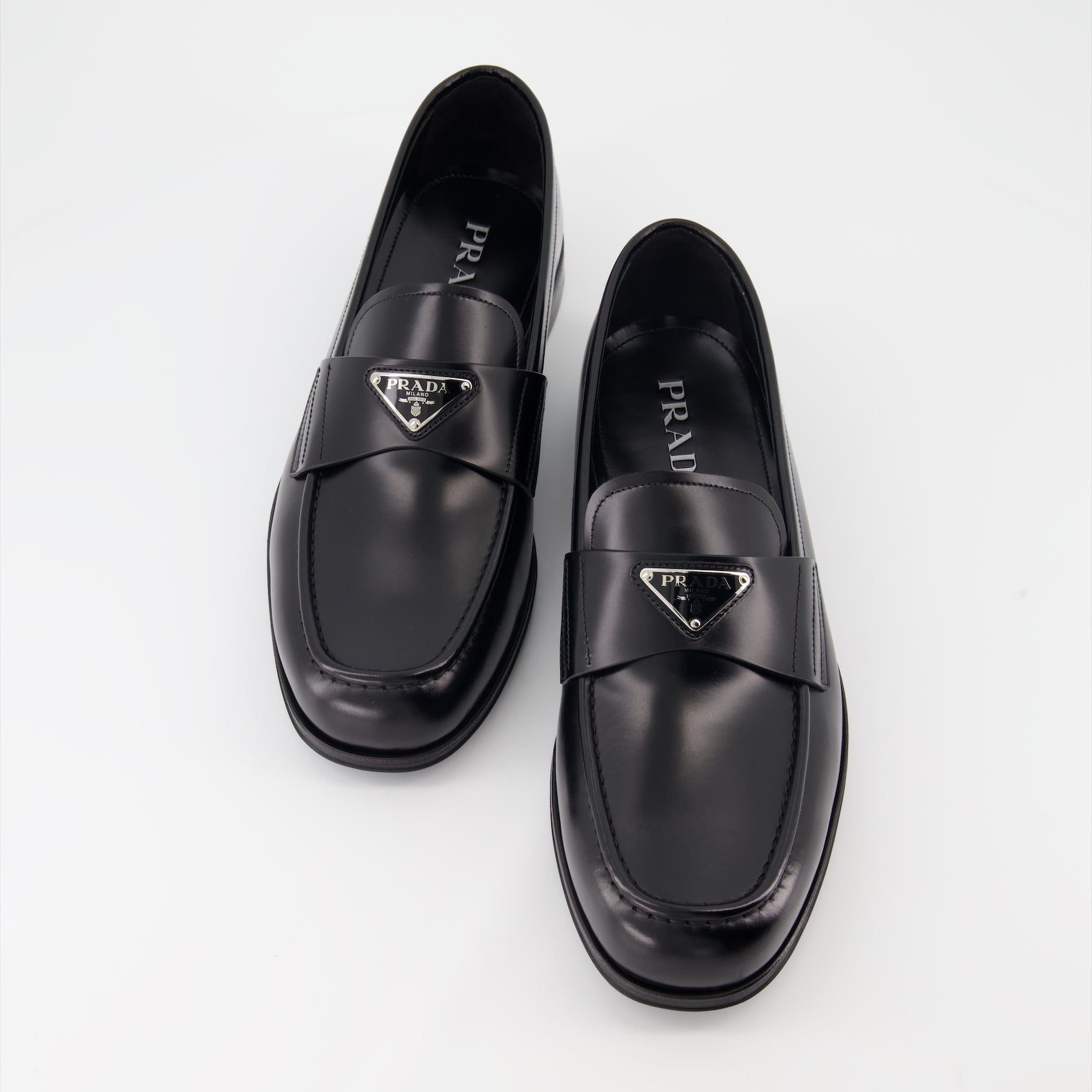 Mocassins Mocassins en cuir Prada Noir Homme