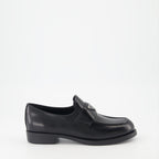 Mocassins Mocassins en cuir brossé Prada Noir Femme