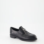 Mocassins Mocassins en cuir brossé Prada Noir Femme