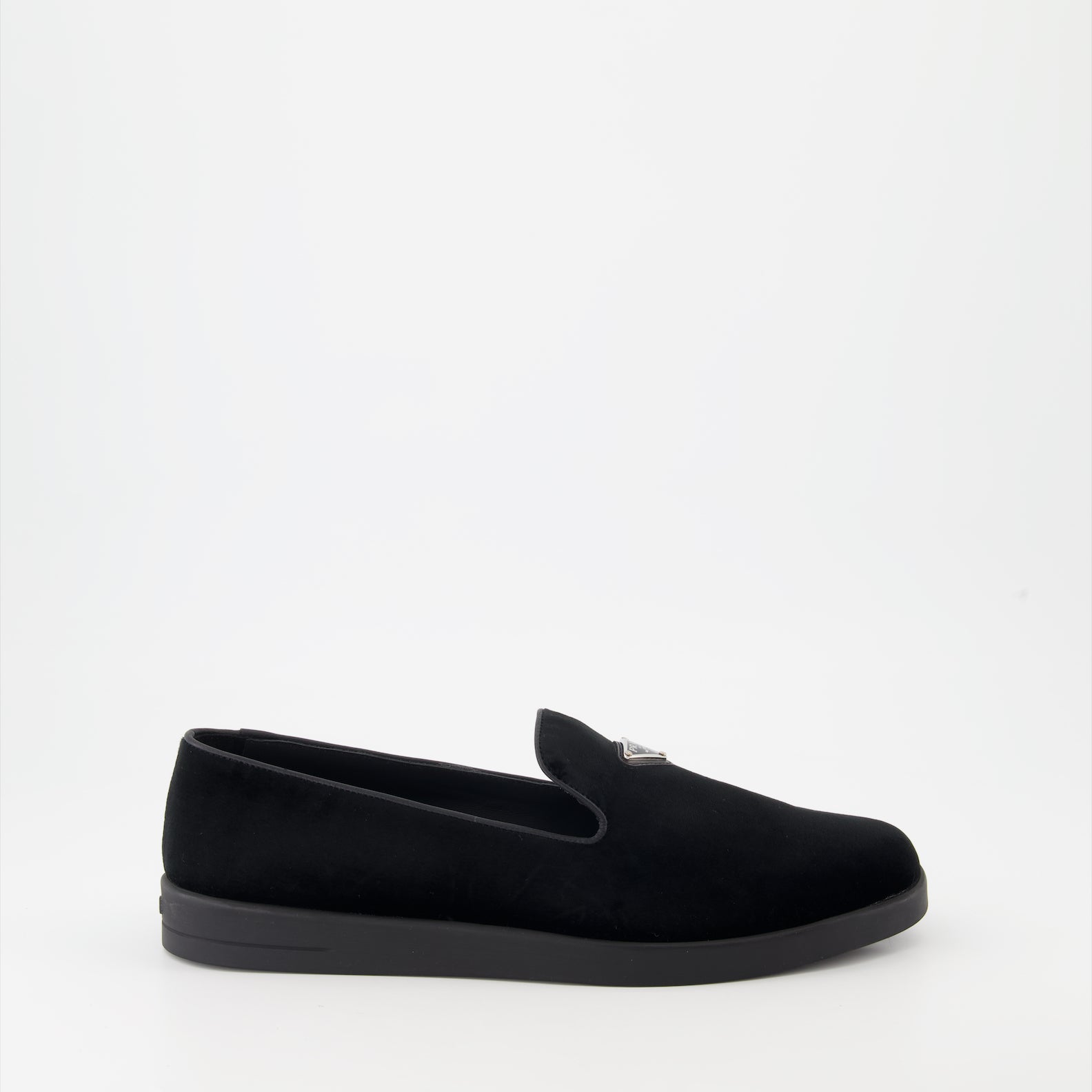 Mocassins Mocassins en veau velours Prada Noir Homme