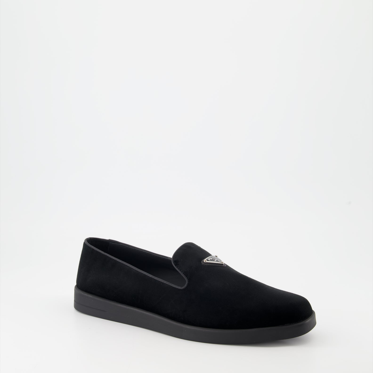 Mocassins Mocassins en veau velours Prada Noir Homme