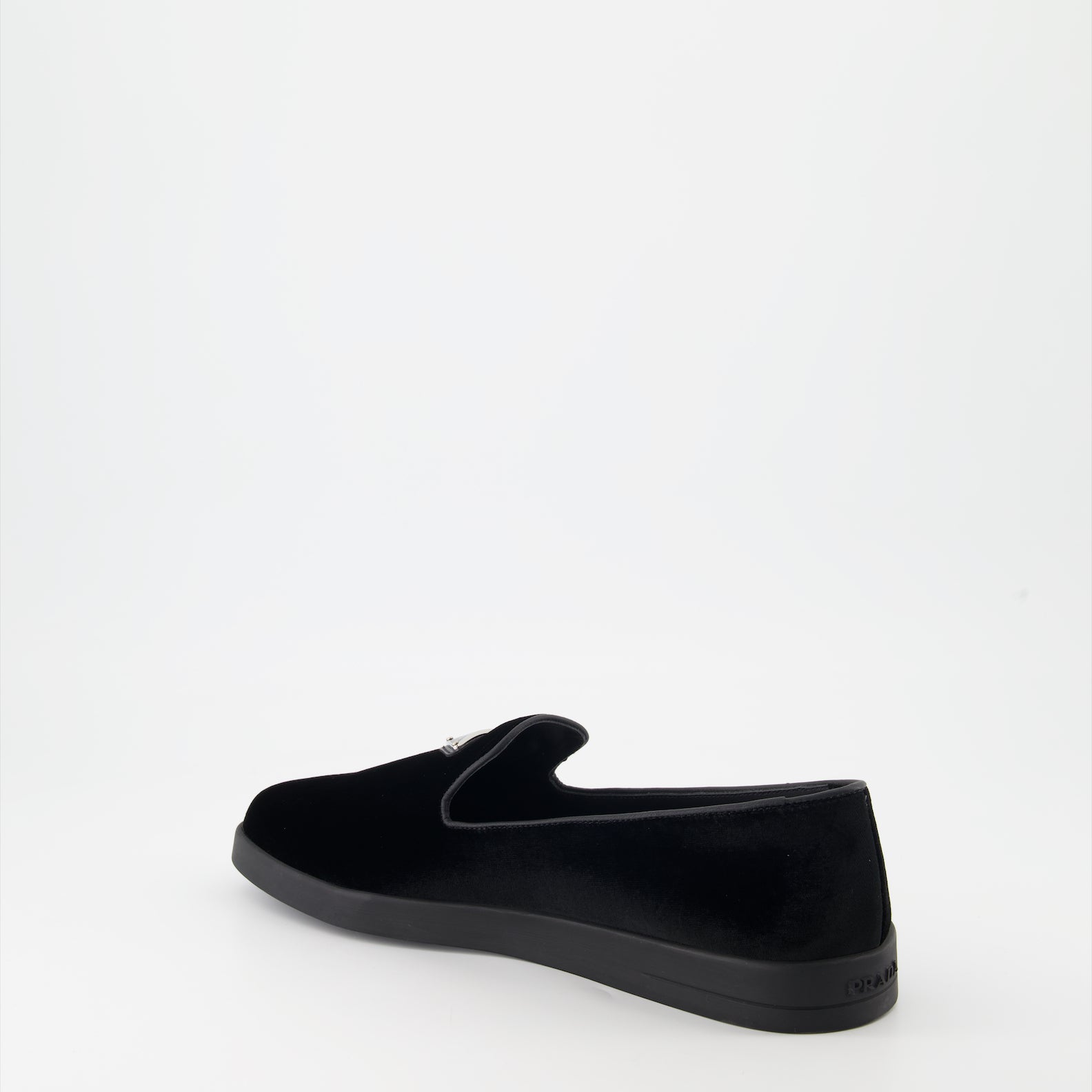 Mocassins Mocassins en veau velours Prada Noir Homme