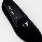 Mocassins Mocassins en veau velours Prada Noir Homme
