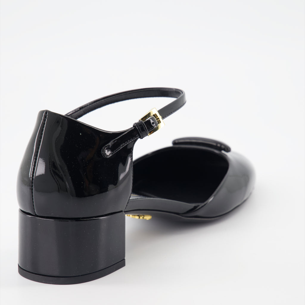 Escarpins Escarpins en cuir verni Prada Noir Femme