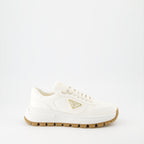 Baskets Baskets en cuir Prada Blanc Femme