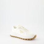Baskets Baskets en cuir Prada Blanc Femme
