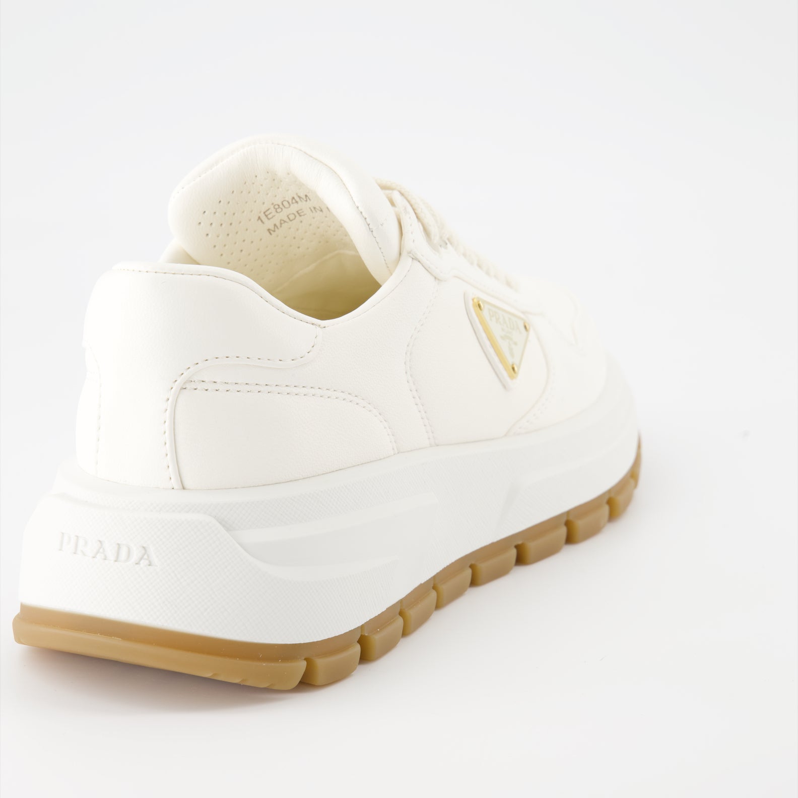 Baskets Baskets en cuir Prada Blanc Femme