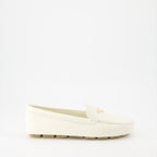 Mocassins Mocassins en velours Prada Blanc Femme