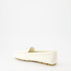 Mocassins Mocassins en velours Prada Blanc Femme