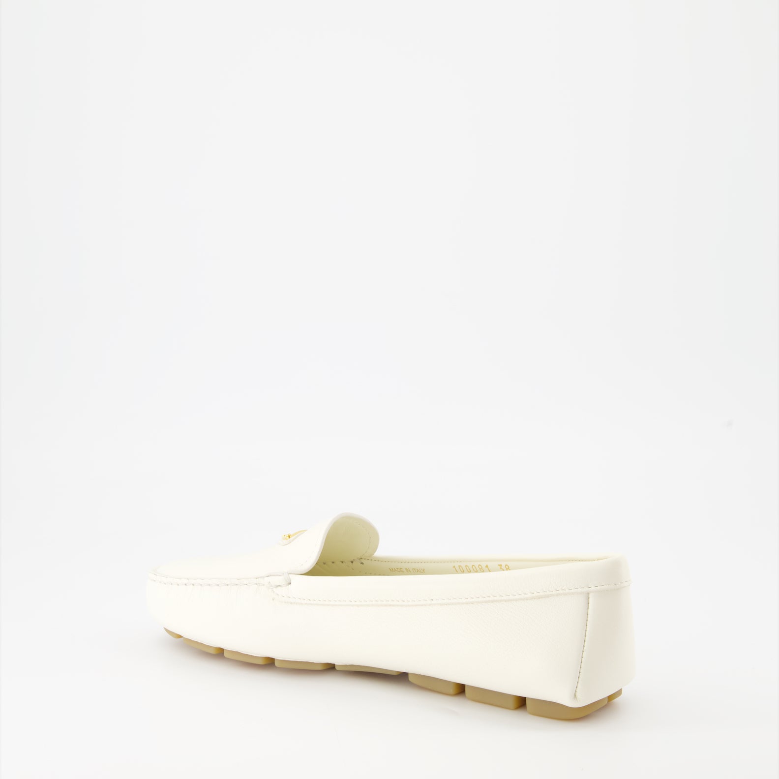 Mocassins Mocassins en velours Prada Blanc Femme