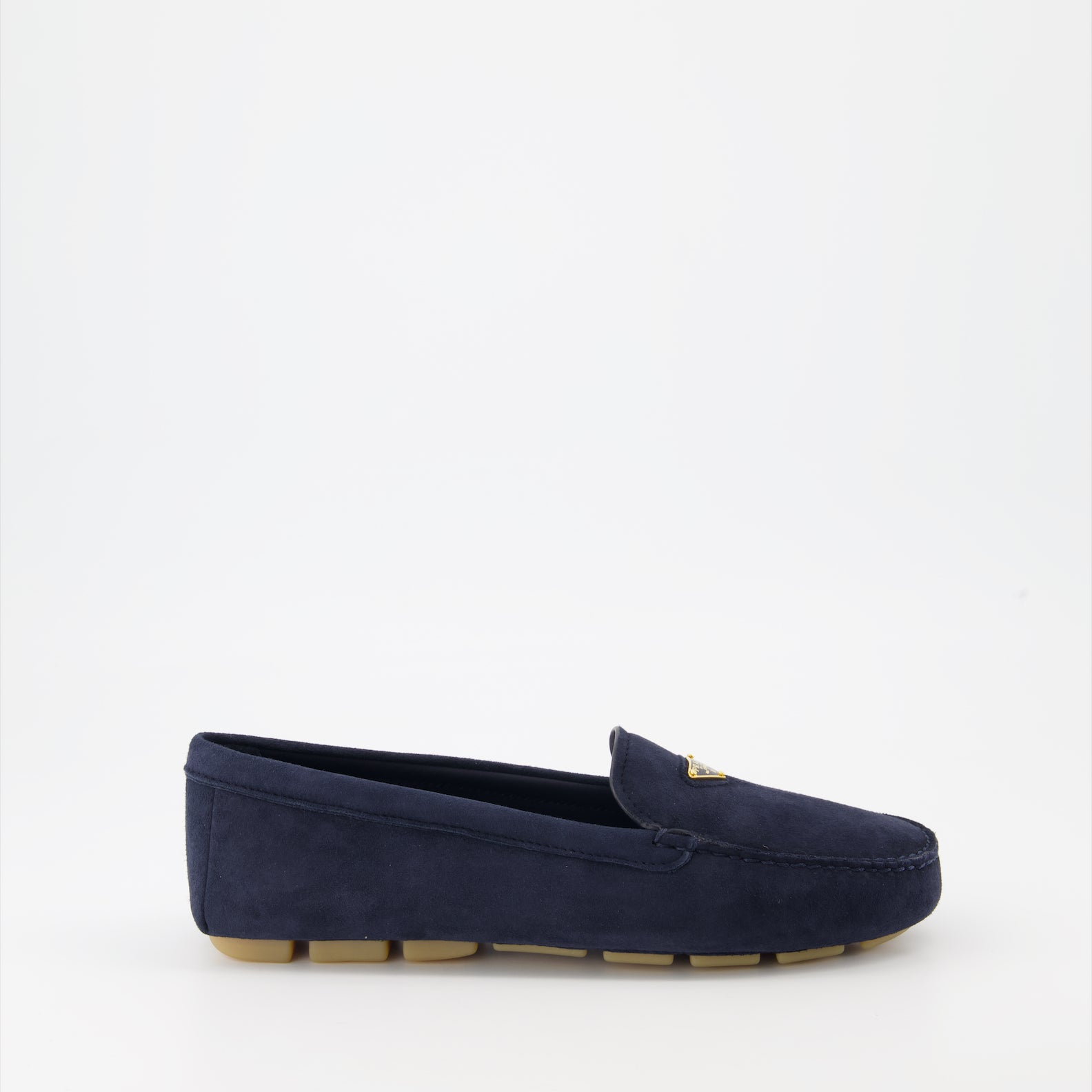 Mocassins Mocassins en velours Prada Bleu foncé Femme