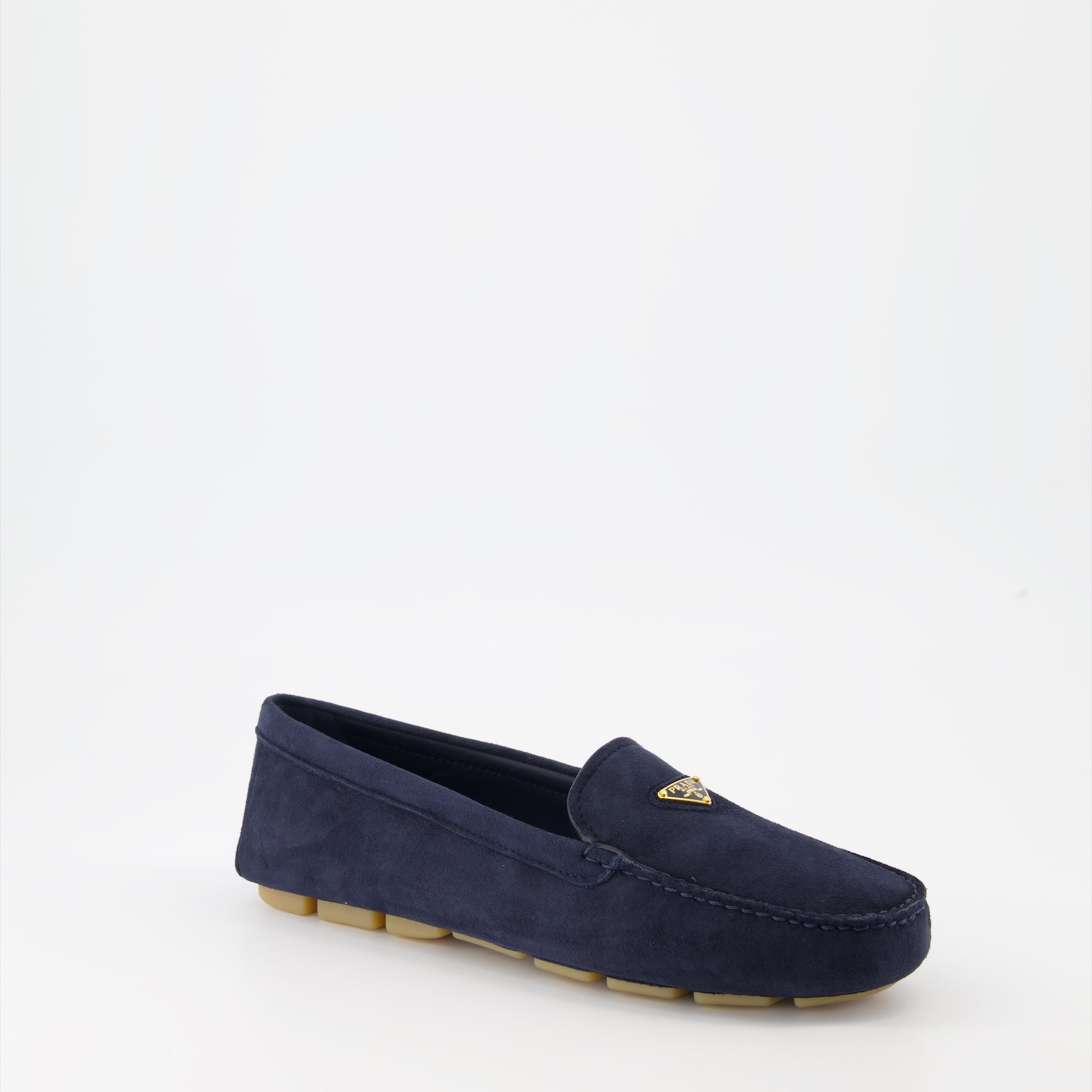 Mocassins Mocassins en velours Prada Bleu foncé Femme