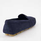 Mocassins Mocassins en velours Prada Bleu foncé Femme