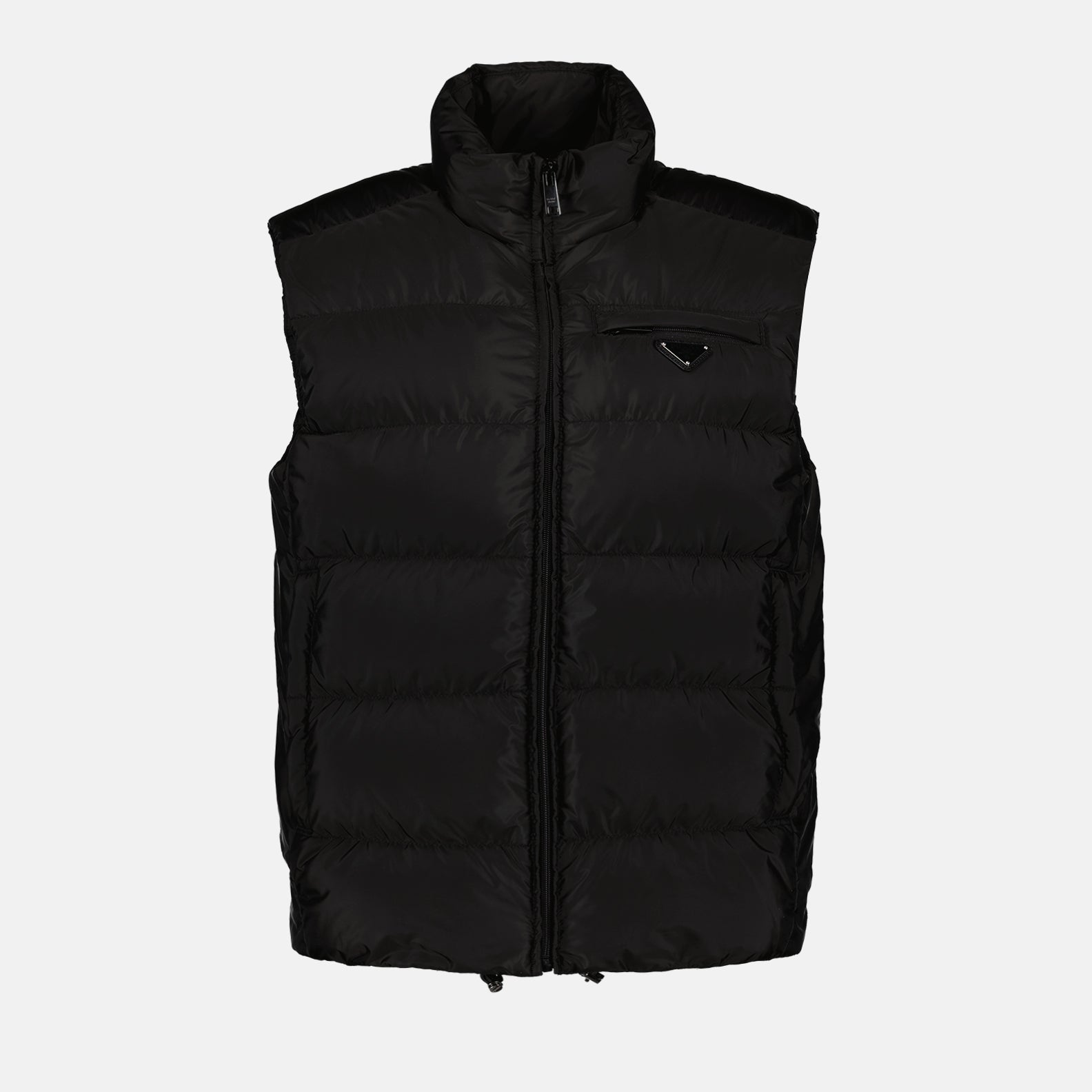 Vestes Doudoune sans manches en Re-Nylon Prada Noir Homme