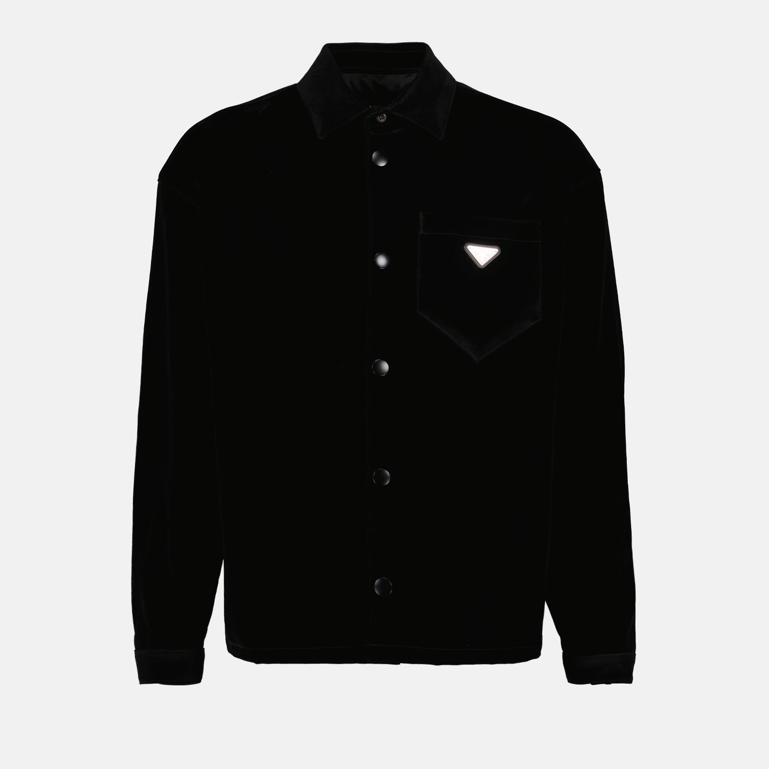 Camisas Chemise en velours Prada Preto Homme