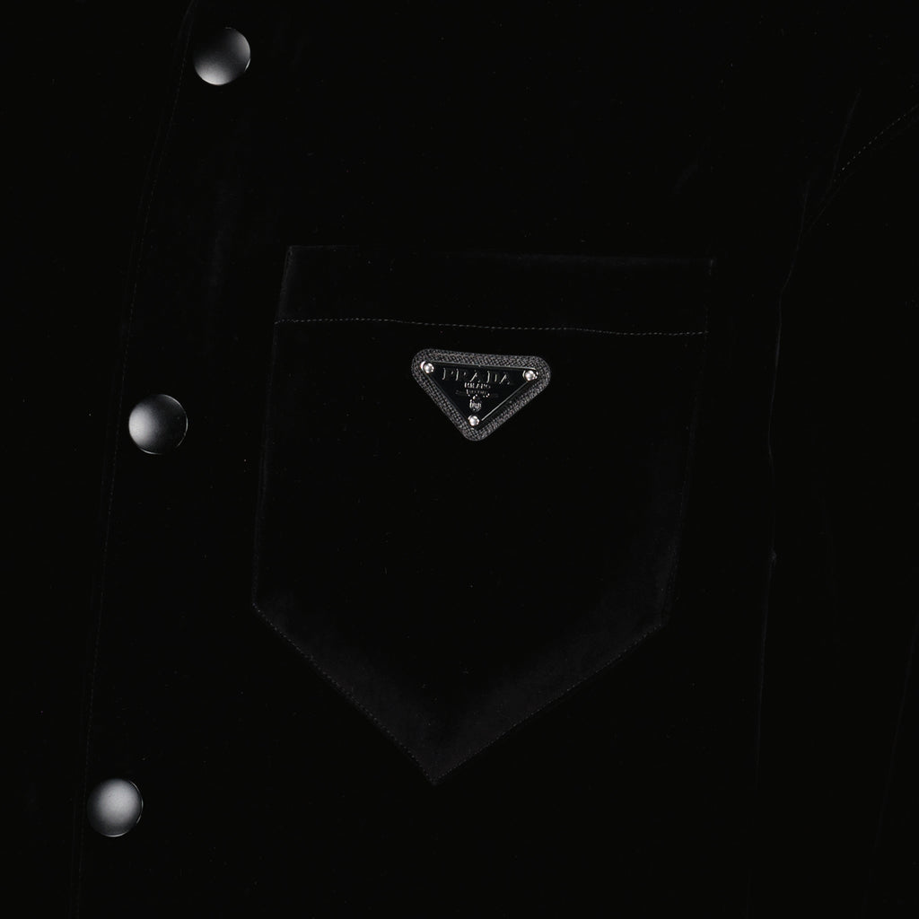 Camisas Chemise en velours Prada Preto Homme