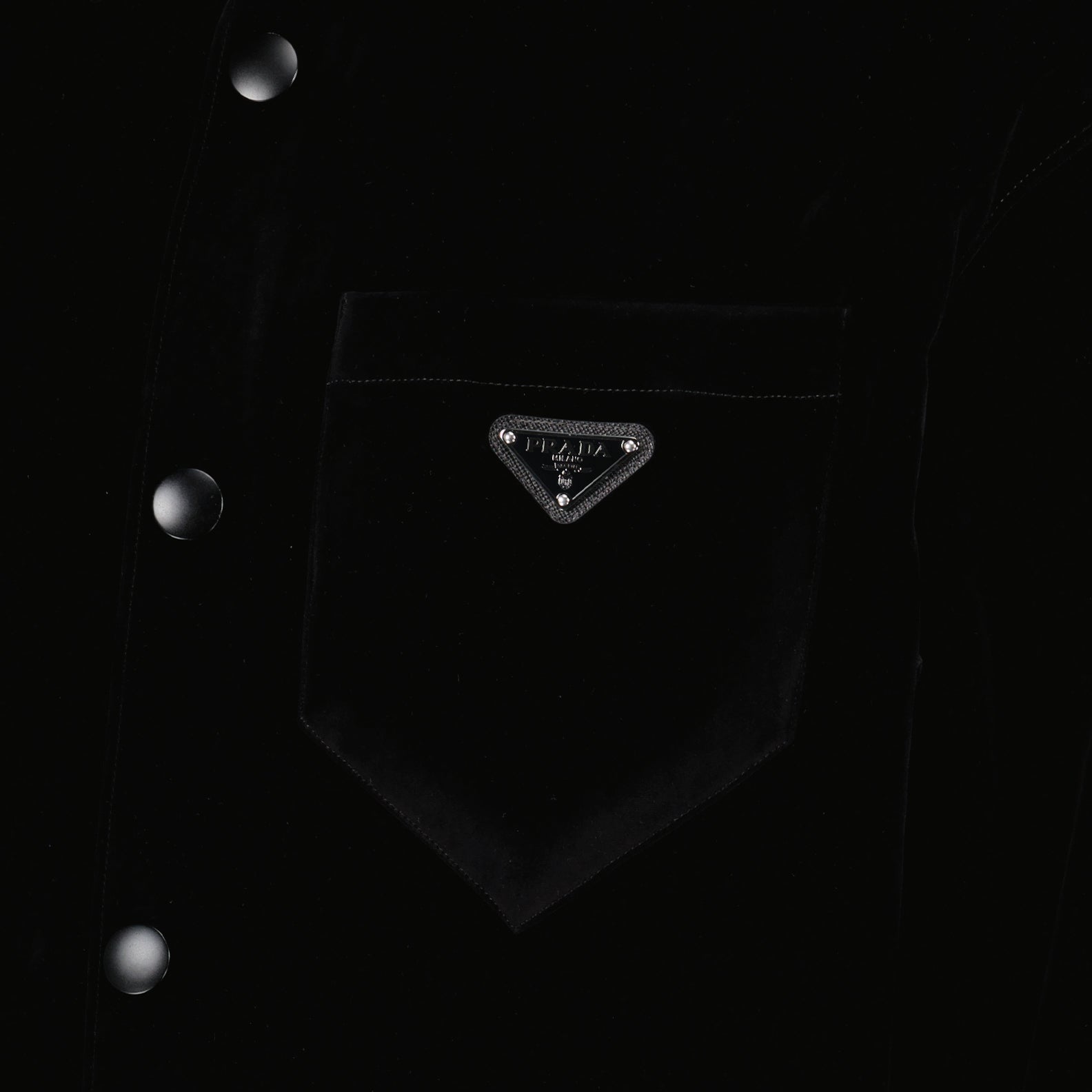 Camisas Chemise en velours Prada Preto Homme