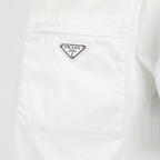 T-shirt T-shirt à logo triangle Prada Bianco Homme