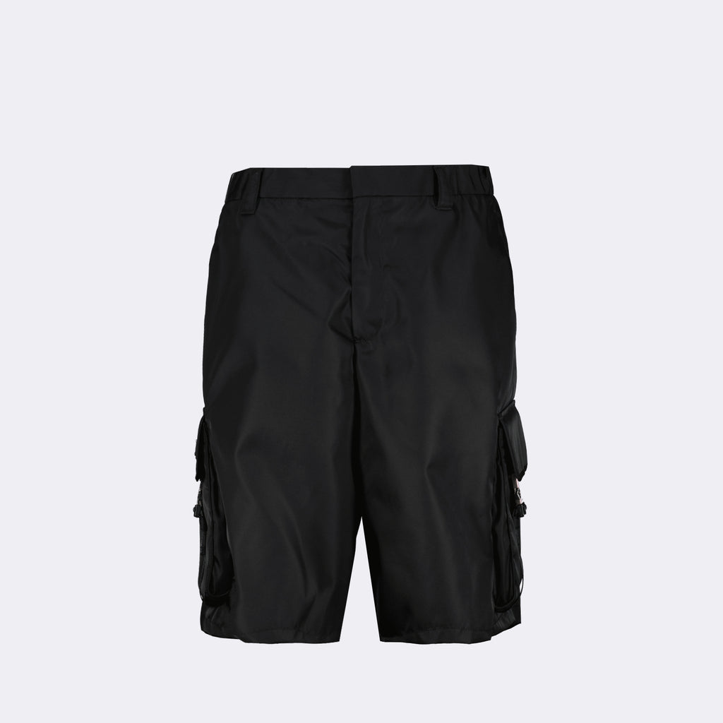 Shorts Short cargo em Re-Nylon Prada Preto Homme