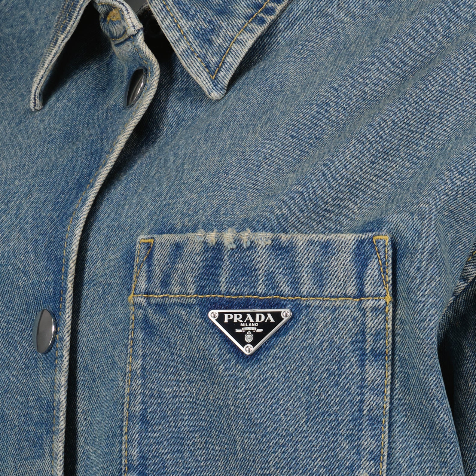 Camisas Chemise en jean oversize Prada Azul Femme