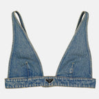 Tops Bralette en denim Prada Azul Femme