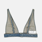 Tops Bralette en denim Prada Azul Femme