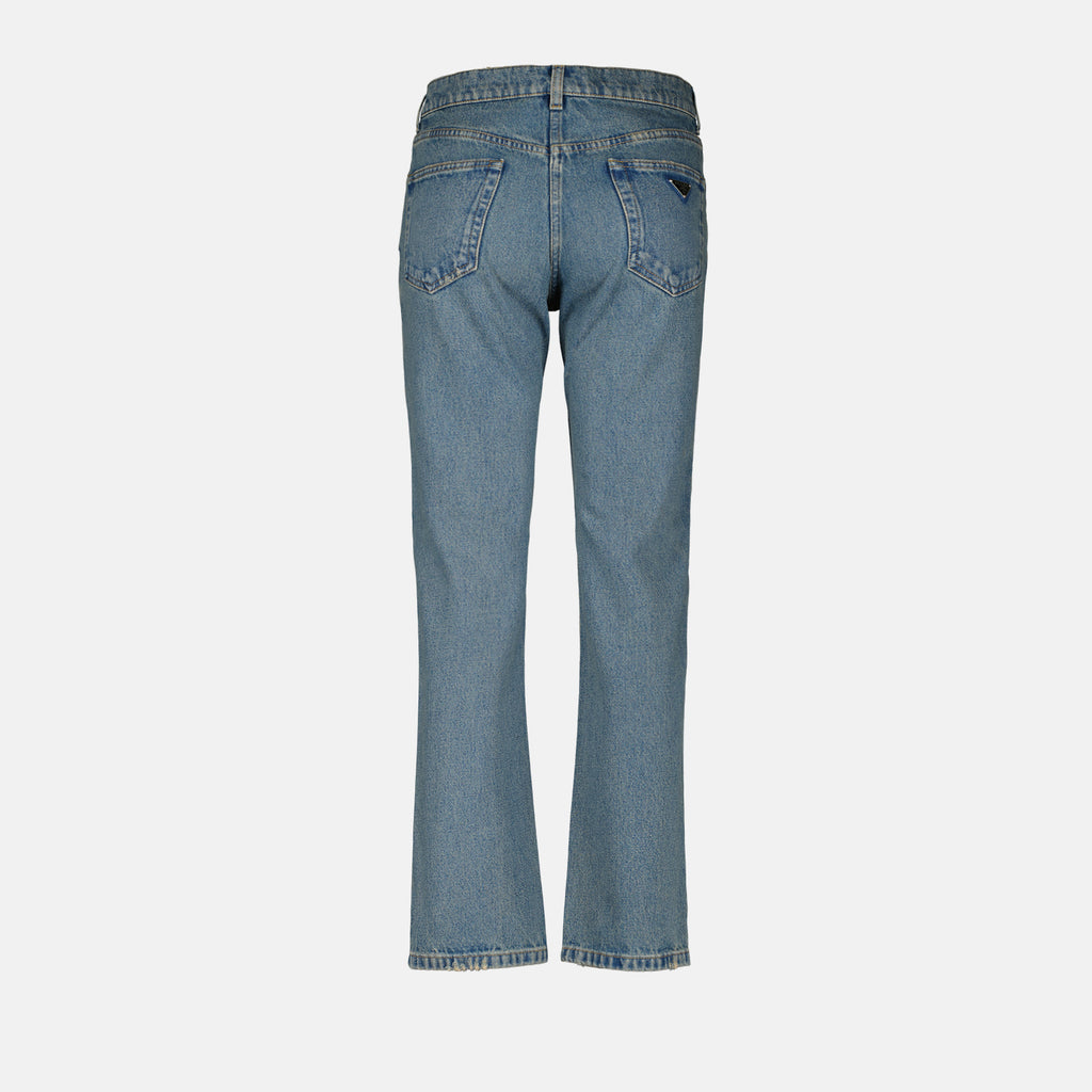 Pantalons Jean droit Prada Bleu Femme