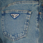 Pantalons Jean droit Prada Bleu Femme