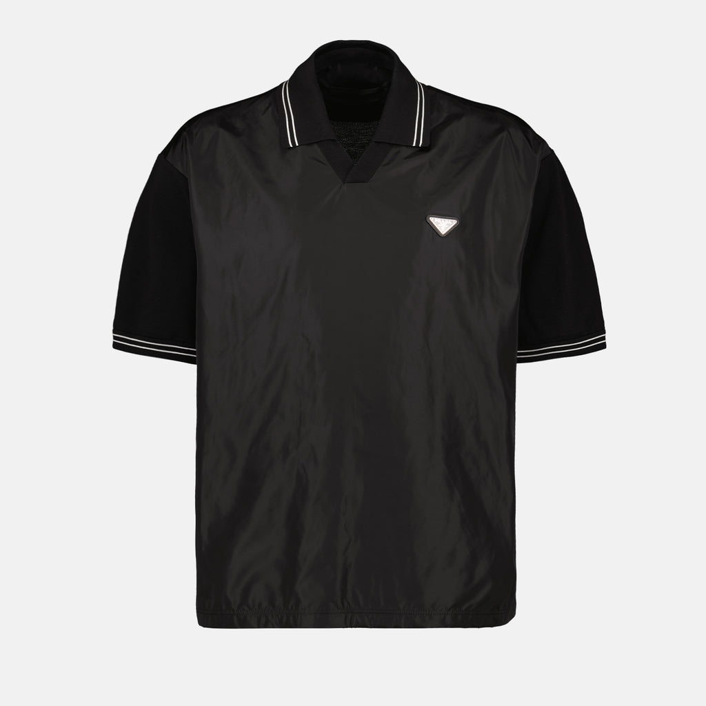 폴로 셔츠 Polo bi-matière Prada 검은색 Homme
