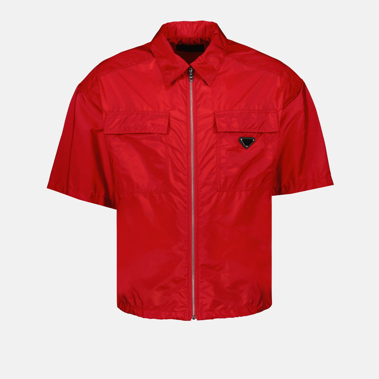 Camisas Chemise en Re-Nylon à zip Prada Vermelho Homme