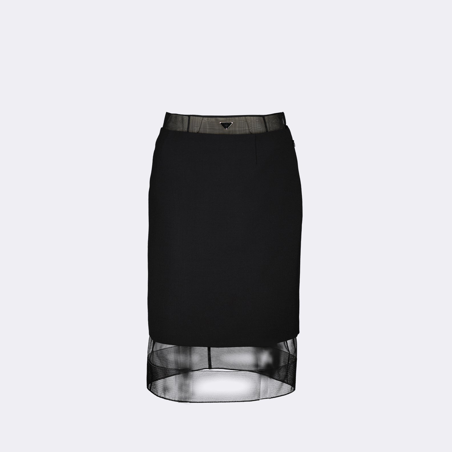 Jupes Jupe en laine et crinoline Prada Noir Femme
