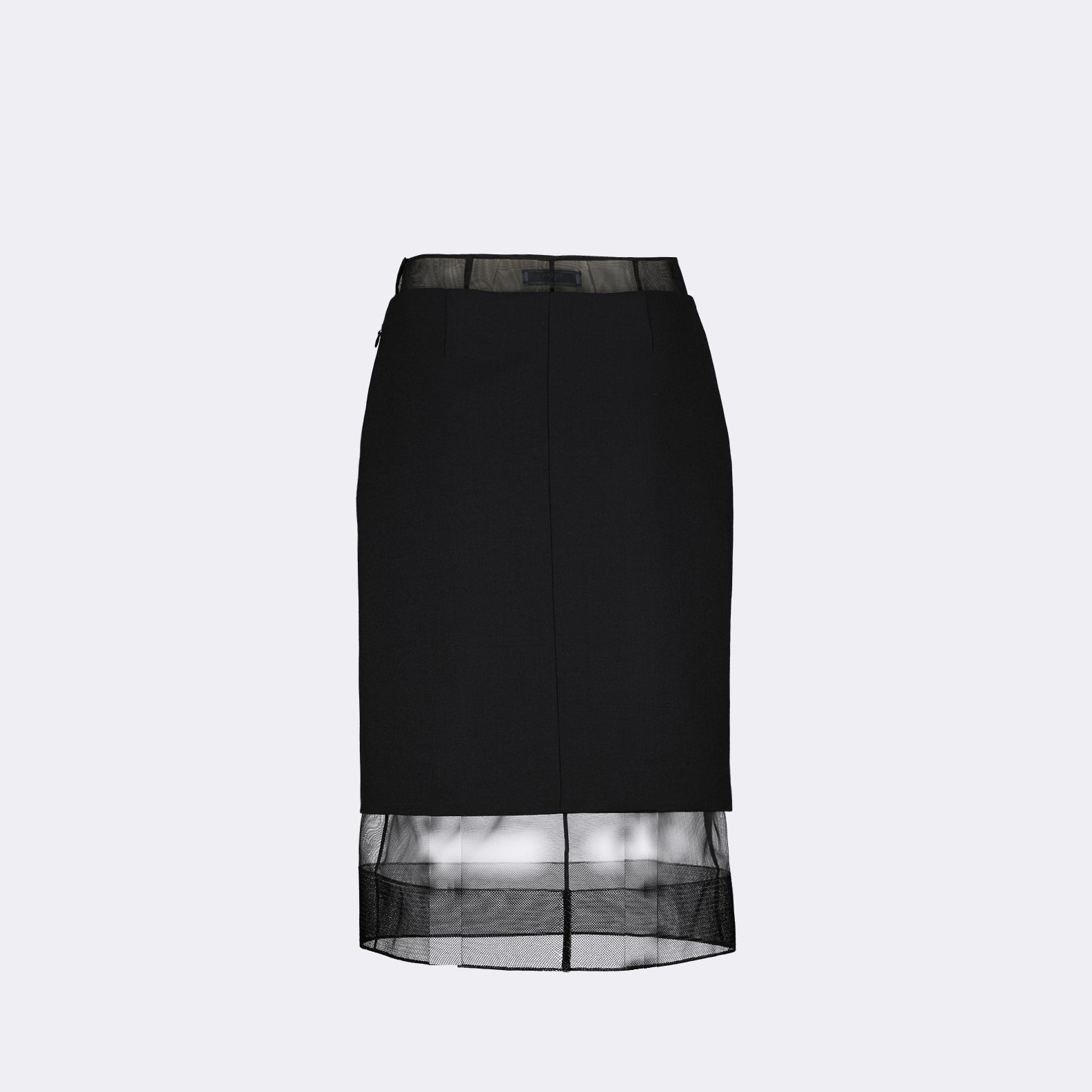 Jupes Jupe en laine et crinoline Prada Noir Femme