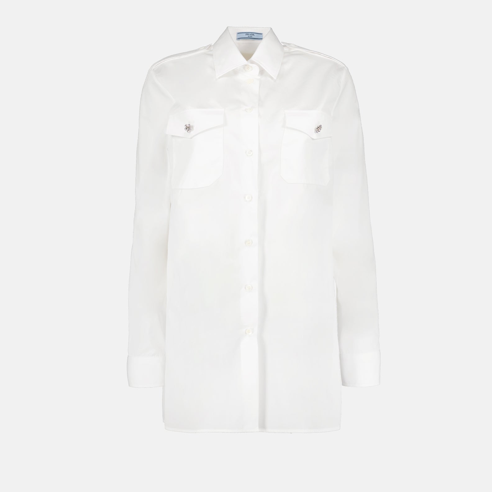 Chemises Chemise à boutons bijoux Prada Blanc Femme