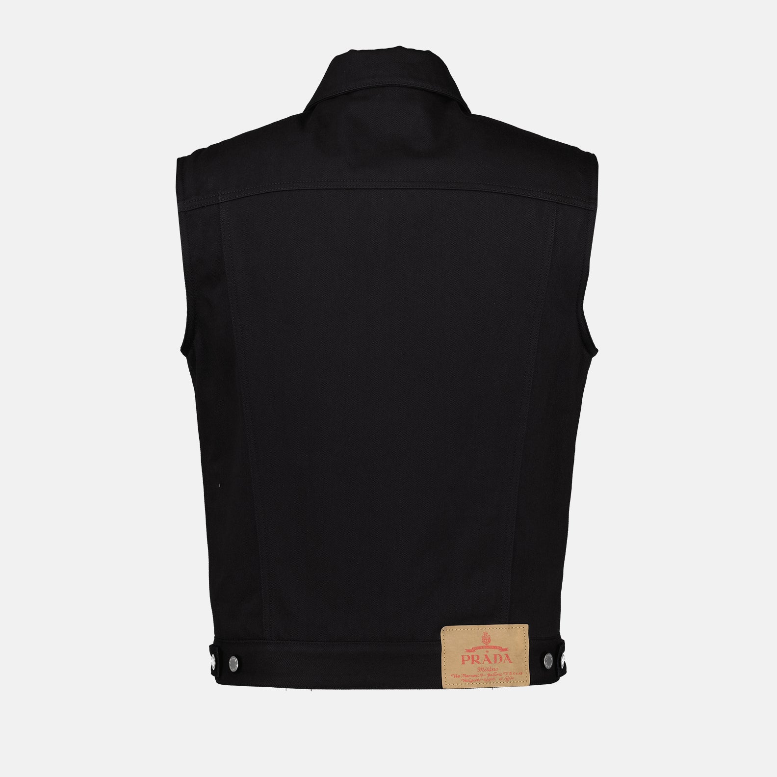 Jackets Sleeveless Denim Jacket Prada Black Homme