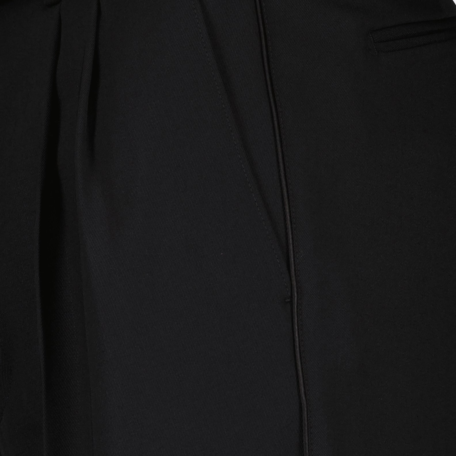 Pants Belted Trousers Prada Black Man