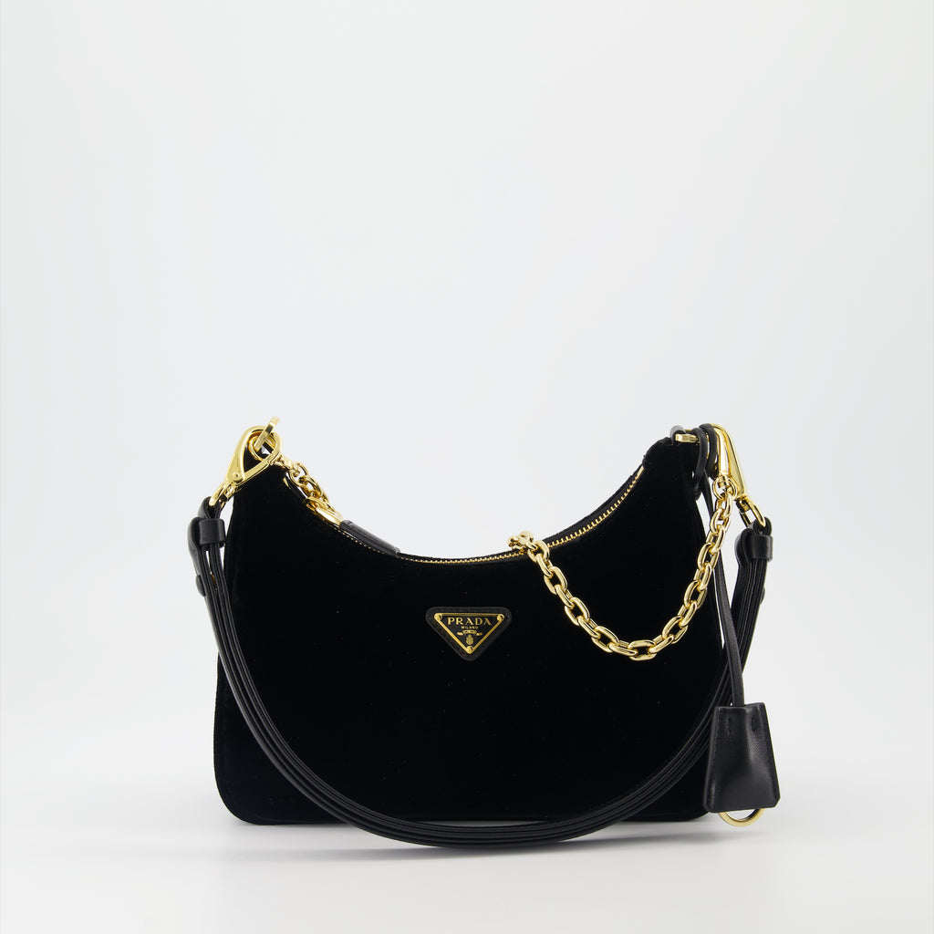 Bolsas transversais Sac en velours Prada Preto Femme