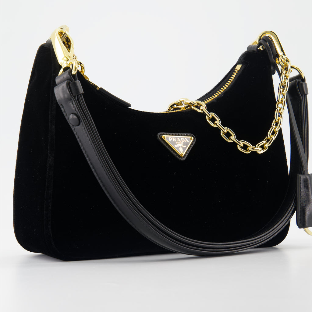 Bolsas transversais Sac en velours Prada Preto Femme