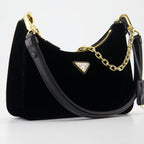 Bolsas transversais Sac en velours Prada Preto Femme