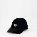 Chapeaux, casquettes et bonnets Casquette en velours Prada Noir Femme